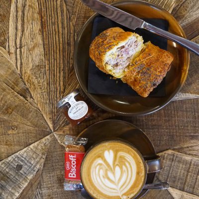 Sausage Roll & Tea or Coffee £6.95